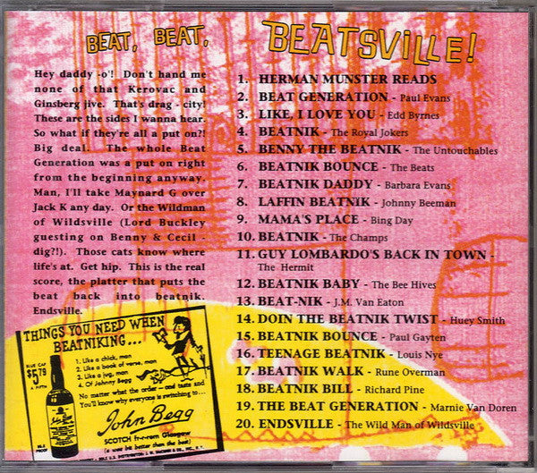 V.A. (50's & 60's ビートニク楽曲コンピ) - Beat, Beat, Beatsville!: Beatnik Rock 'N' Roll (EU 限定復刻再発20曲入り CD/New)