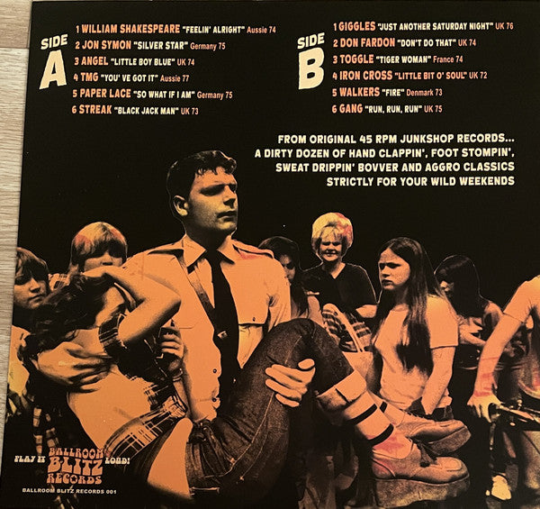 V.A. ('72〜'76年英欧+OZレアマイナー・グラム(パブ)ロック・コンピ) - Just Another Saturday Night (EU 限定「オレンジ VINYL」LP/New)