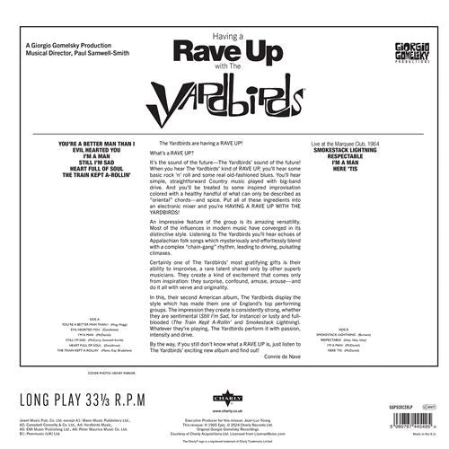 YARDBIRDS (ヤードバーズ) - Having A Rave Up With The Yardbirds (EU 限定再発ステレオ LP/New ) '65年米独自ベスト