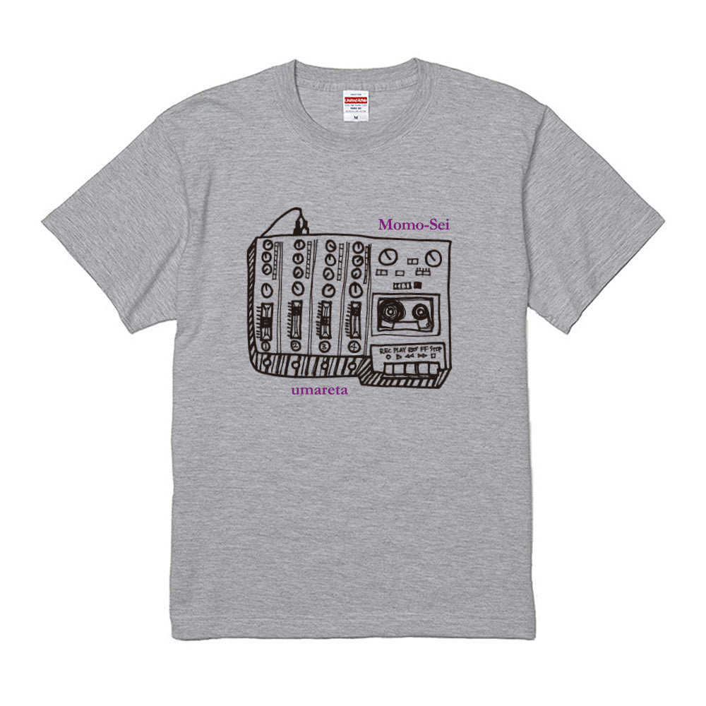Momo-Sei (モモ・セイ = よしのももこ+よしのせい) - umareta (日本 アルバム再発記念Tシャツ - 霜降りグレイ - / New)
