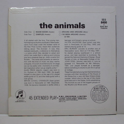 ANIMALS (アニマルズ) - The Animals (UK オリジナル・モノラル 7インチEP/SEG 8400)