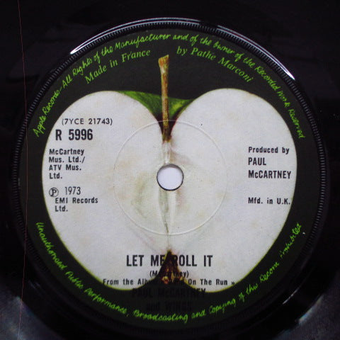 PAUL McCARTNEY & WINGS (ポール・マッカートニー & ウイングス) - Jet / Let Me Roll It (UK-France オリジナル 7インチ)