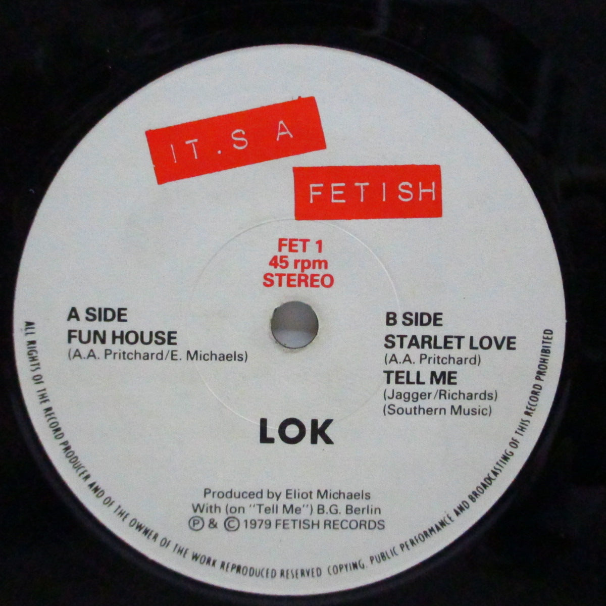 L.O.K. (エル・オー・ケイ) - Fun House (UK オリジナル 7"/沢固紙製折り返しジャケ) NYC Wave Punk '79年唯一シングル!