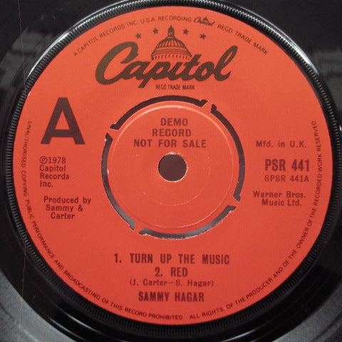 SAMMY HAGAR (サミー・ヘイガー) - Turn Up The Music +2 (UK Promo)