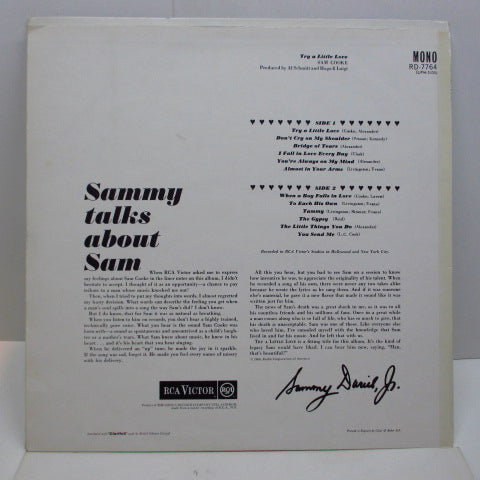 SAM COOKE (サム・クック) - Try A Little Love (UK オリジナル・モノラル LP/表面コーティング・ジャケ)