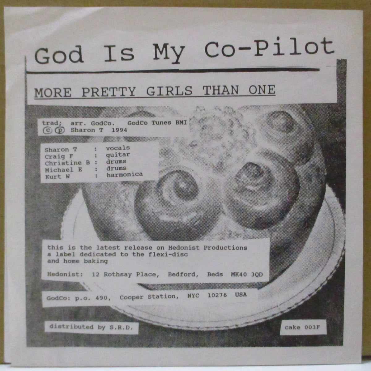 GOD IS MY CO-PILOT (ゴッド・イズ・マイ・コーパイロット) - More Pretty Girls Than One (UK 1,000 Limited 1-Sided Clear Flexi 7"+Insert-Numbered PS/廃盤 NEW)