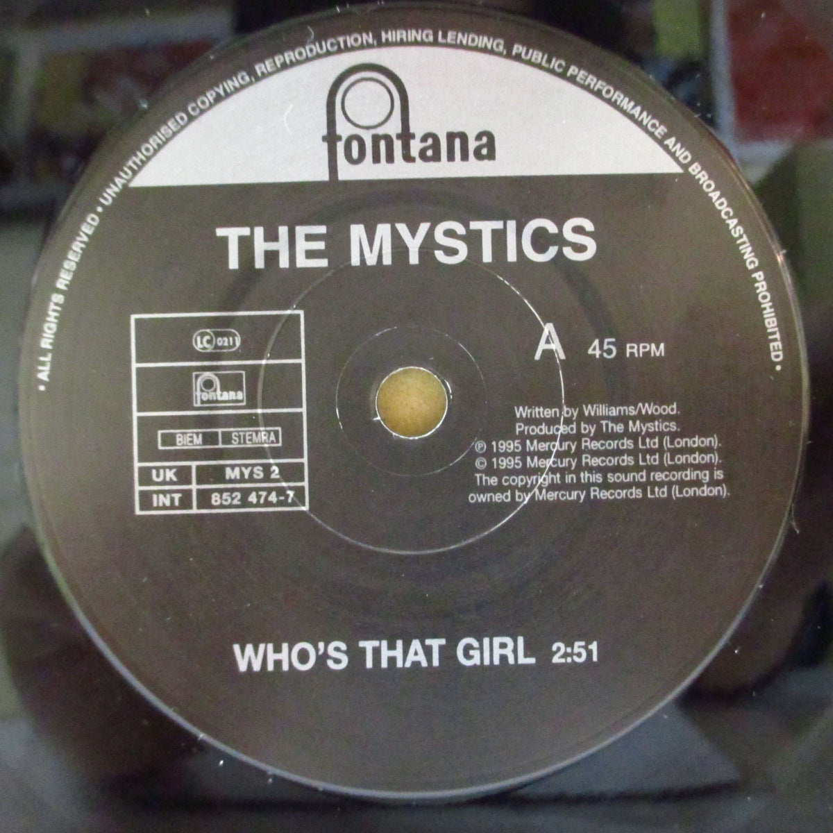 MYSTICS, THE (ザ・ミスティックス) - Who's That Girl? (UK-EU Orig.7"+PS)