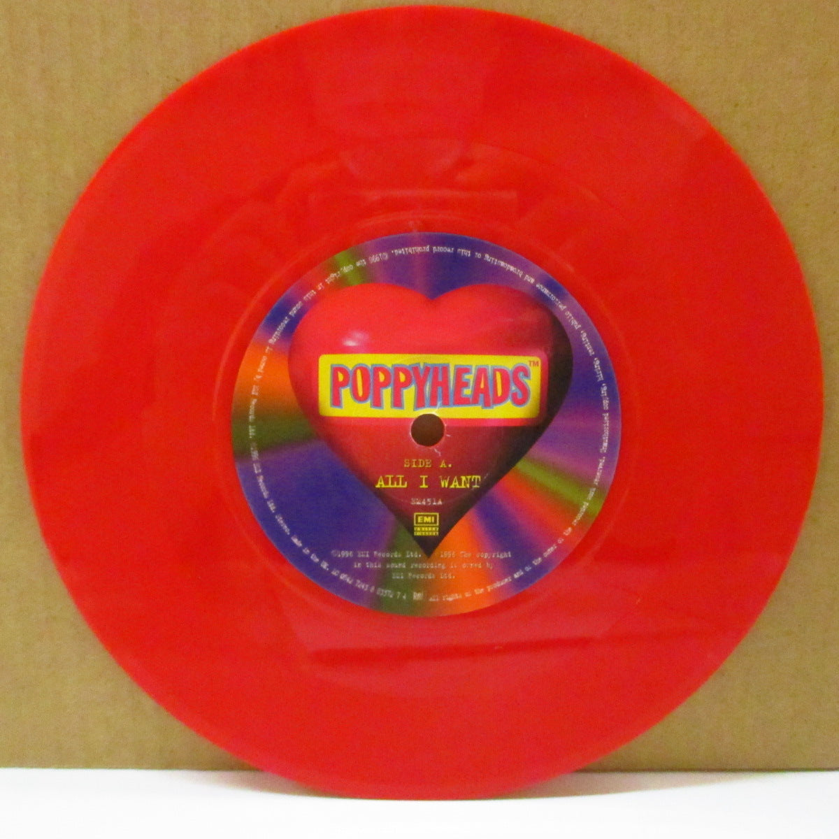 POPPYHEADS (ポッピーヘッズ) - All I Want (UK Limited Red Vinyl 7")