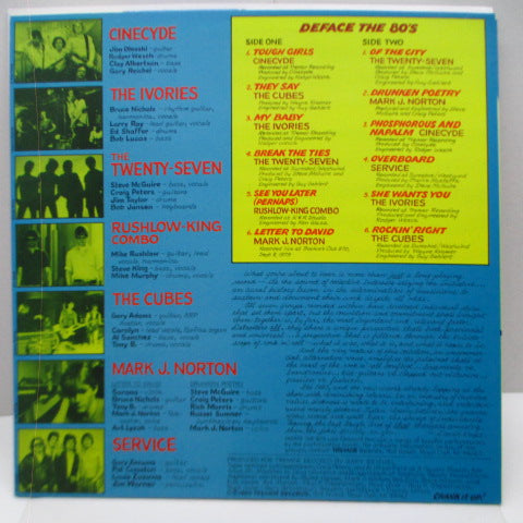 V.A. (デトロイト・ローカル Punk〜New Waveコンピ!)- Detroit Defaces The Eighties (US オリジナル LP)
