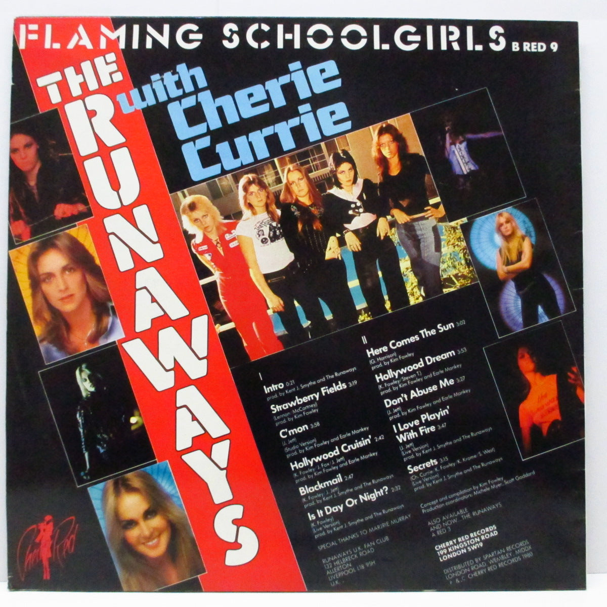 RUNAWAYS, THE With Cherie Currie (ザ・ランナウェイズ・ウィズ・シェリー・カーリー) - Flaming Schoolgirls (UK オリジナル LP)