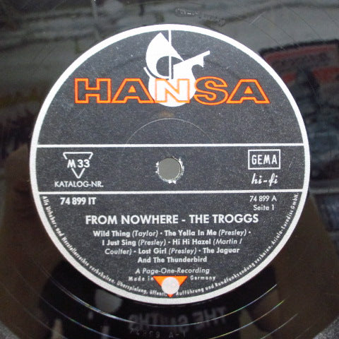 TROGGS (トロッグス) - From Nowhere (German Orig.Stereo LP/両面CS)