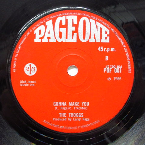 TROGGS (トロッグス) - I Can't Control Myself (UK '66 オリジナル「フラットセンター」 7インチ)