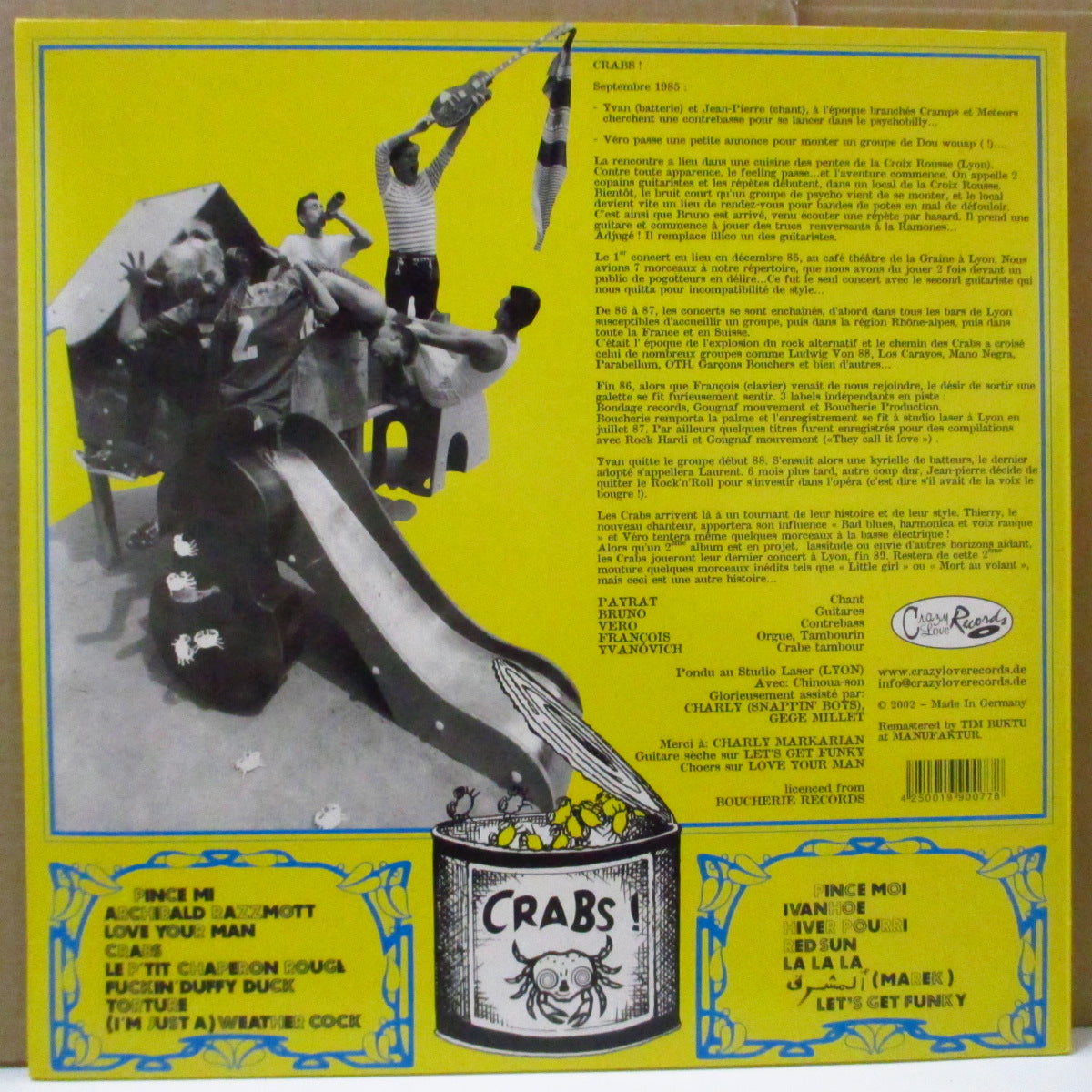 CRABS (クラブス) - Crabs ! (German RE LP)