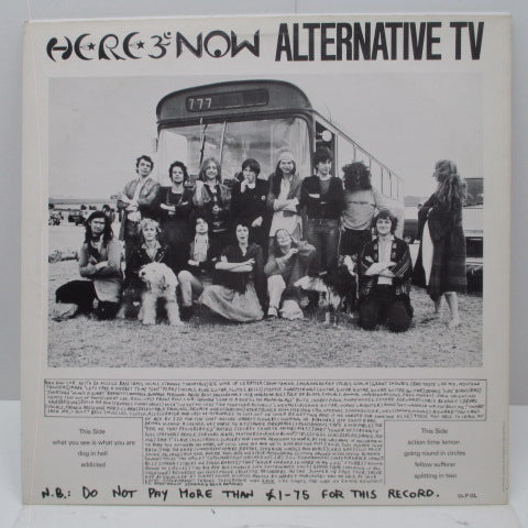 ALTERNATIVE TV (オルタナティブ TV)- Here And Now – What You See... Is What You Are (UK オリジナル LP) '78年のサマーツアー音源 !
