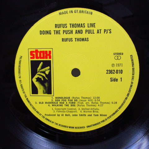 RUFUS THOMAS - Live / Doing the Push & Pull At PJ's (UK Orig./Stereo CS)
