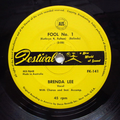 BRENDA LEE (ブレンダ・リー) - Anybody But Me (OZ Orig)