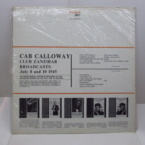CAB CALLOWAY-Club Zanzibar Broadcasts (ITALY Orig.MONO)