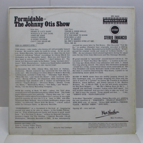 JOHNNY OTIS SHOW - Formidable (UK Reissue LP/CS)