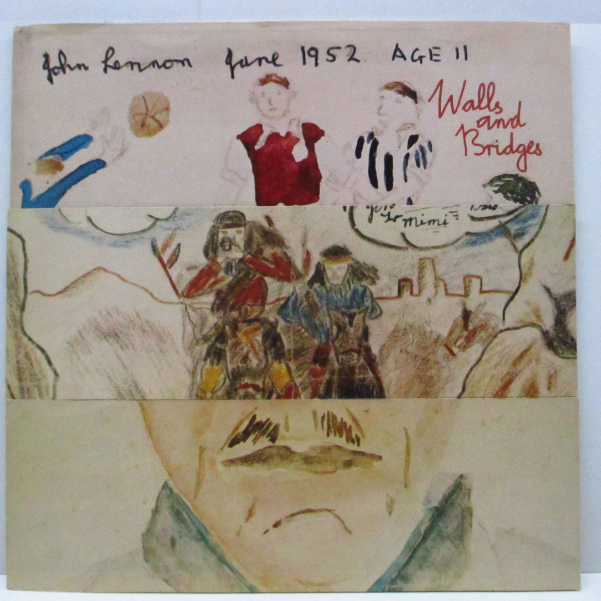 JOHN LENNON (ジョン・レノン) - Walls & Bridges (UK オリジナル LP+インナー、ブックレット/Top Open CVR)