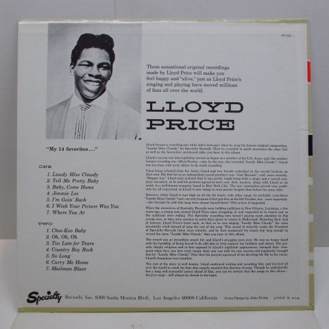 LLOYD PRICE (ロイド・プライス) - Lloyd Price (1st) (US Mid 70's Reissue Stereo LP)