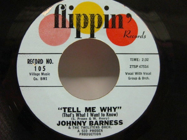 JOHNNY BARNESS - Tell Me Why / No Love For Me