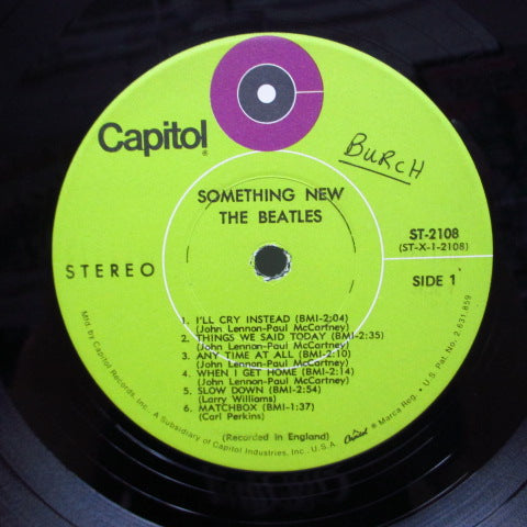 BEATLES (ビートルズ) - Something New (US '69 Re Green Lbl.Stereo LP)