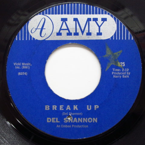 DEL SHANNON - Break Up (Paper Label)
