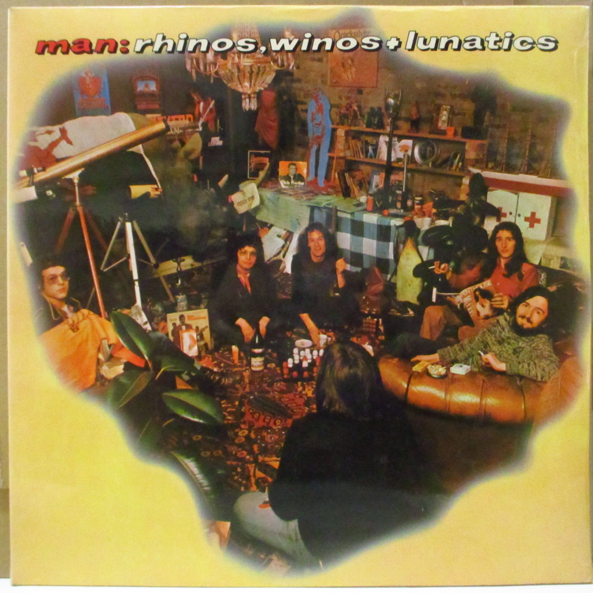 MAN (マン) - Rhinos, Winos, And Lunatics (UK オリジナル・クレジット単一表記ラベLP/両面コーティング見開きジャケ)