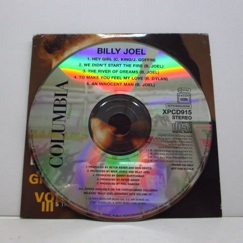 BILLY JOEL-Greatest Hits Vol.3 (UK Promo Sampler CD)