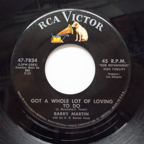 BARRY MARTIN - Got A Whole Lot Of Loving To Do