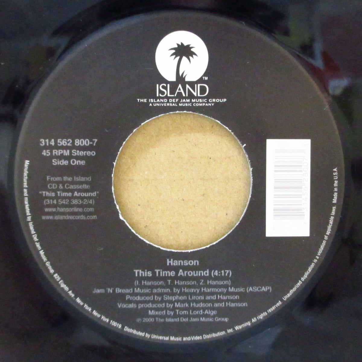 HANSON (ハンソン) - This Time Around (US Orig.7")