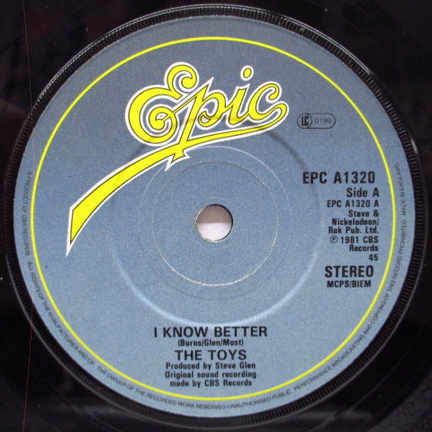 TOYS, THE (トイズ) - I Know Better (UK Orig.7")