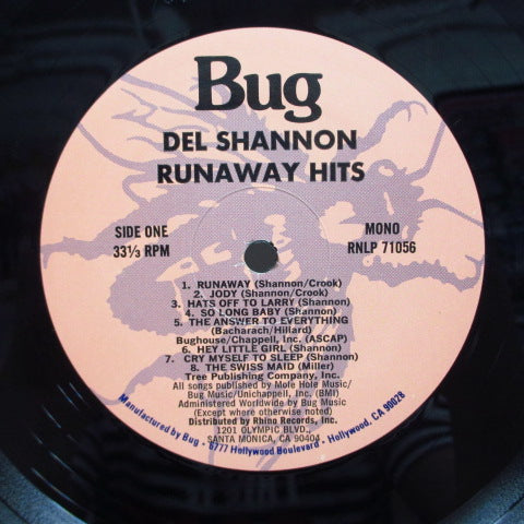 DEL SHANNON - Runaway Hits (US Orig.Mono LP/GS)