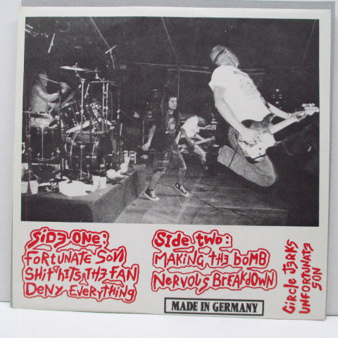 CIRCLE JERKS (サークル・ジャークス) - The Unfortunate Son (German 限定「レッドヴァイナル」7"/マット紙二つ折りジャケ) 音質良好ライブ!