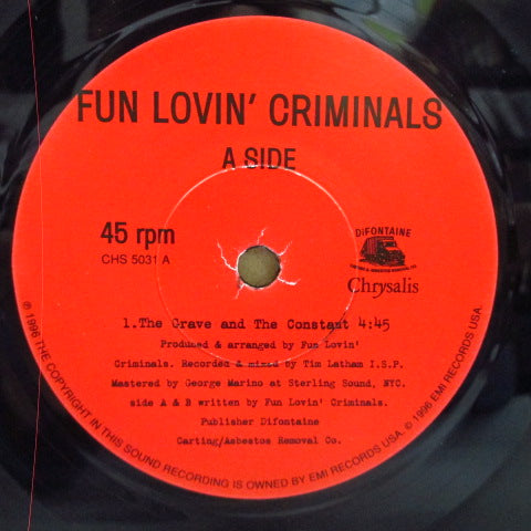 FUN LOVIN' CRIMINALS, THE - The Grave And The Constant EP (UK Orig.7")