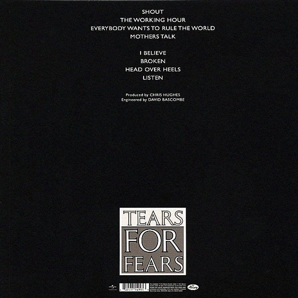 TEARS FOR FEARS (ティアーズ・フォー・フィアーズ) - Songs From The Big Chair (EU 限定復刻再発 LP/NEW)