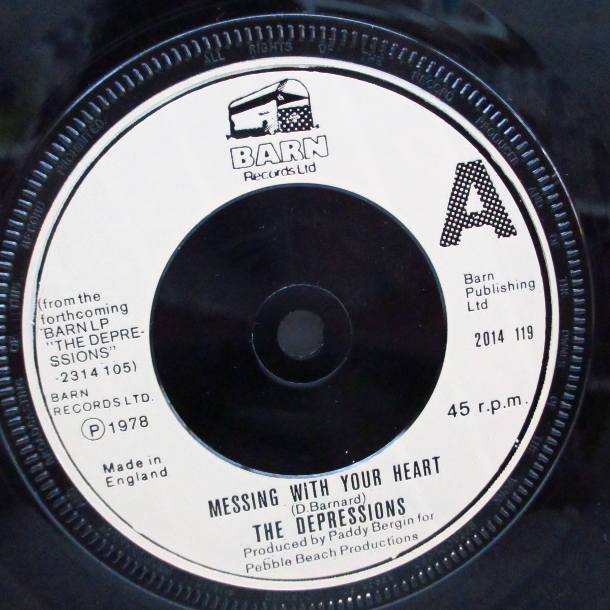 DEPRESSIONS, THE (ザ・ディプレッションズ) - Messing With Your Heart (UK Orig.7")