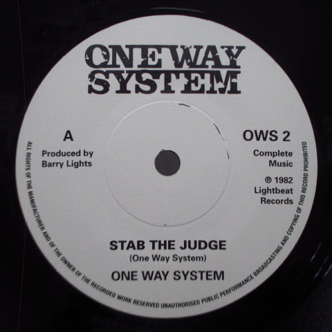 ONE WAY SYSTEM (ワンウェイ・システム) - No Entry (UK '96 再発 7"+光沢固紙製ジャケ/OWS 2) '82年ファースト!