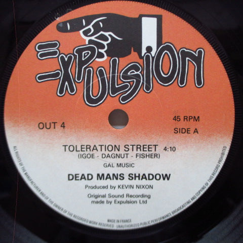DEADMANS SHADOW (デッドマンズ・シャドウ) - Toleration Street (UK オリジナル 7"/光沢固紙ジャケ) 両面アルバム未収録!