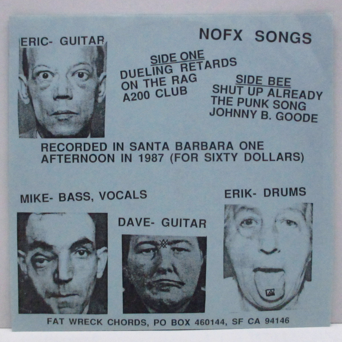 NOFX (ノーエフエックス) - The P.M.R.C. Can Suck On This (US 90's再発 7"EP)