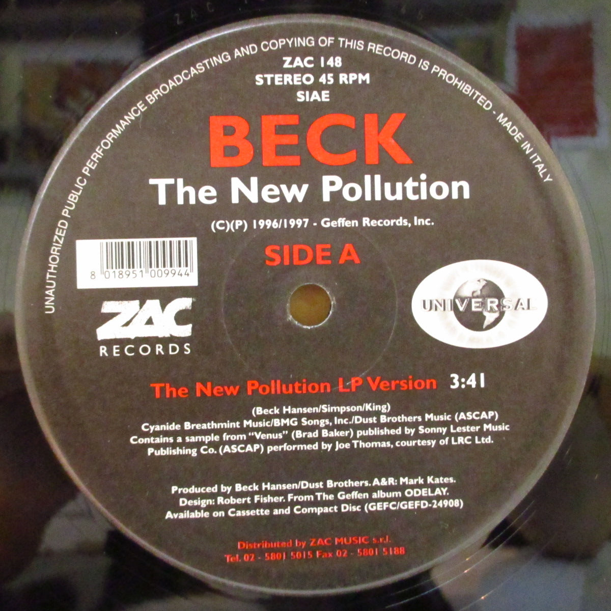 BECK (ベック) - The New Pollution (Italy Orig.12")