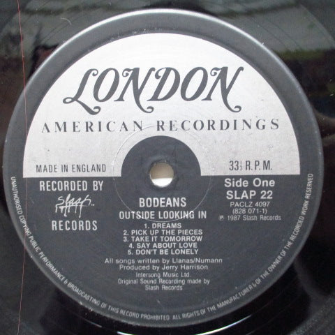 BO DEANS (ボー・ディーンズ) - Outside Looking In (UK Orig.LP)