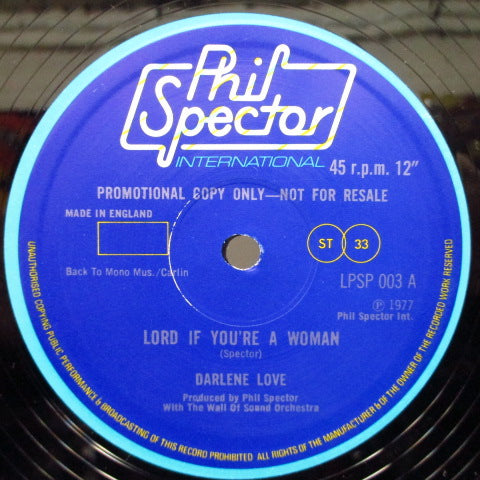 DARLENE LOVE-Lord If You're A Woman (Promo12 ")