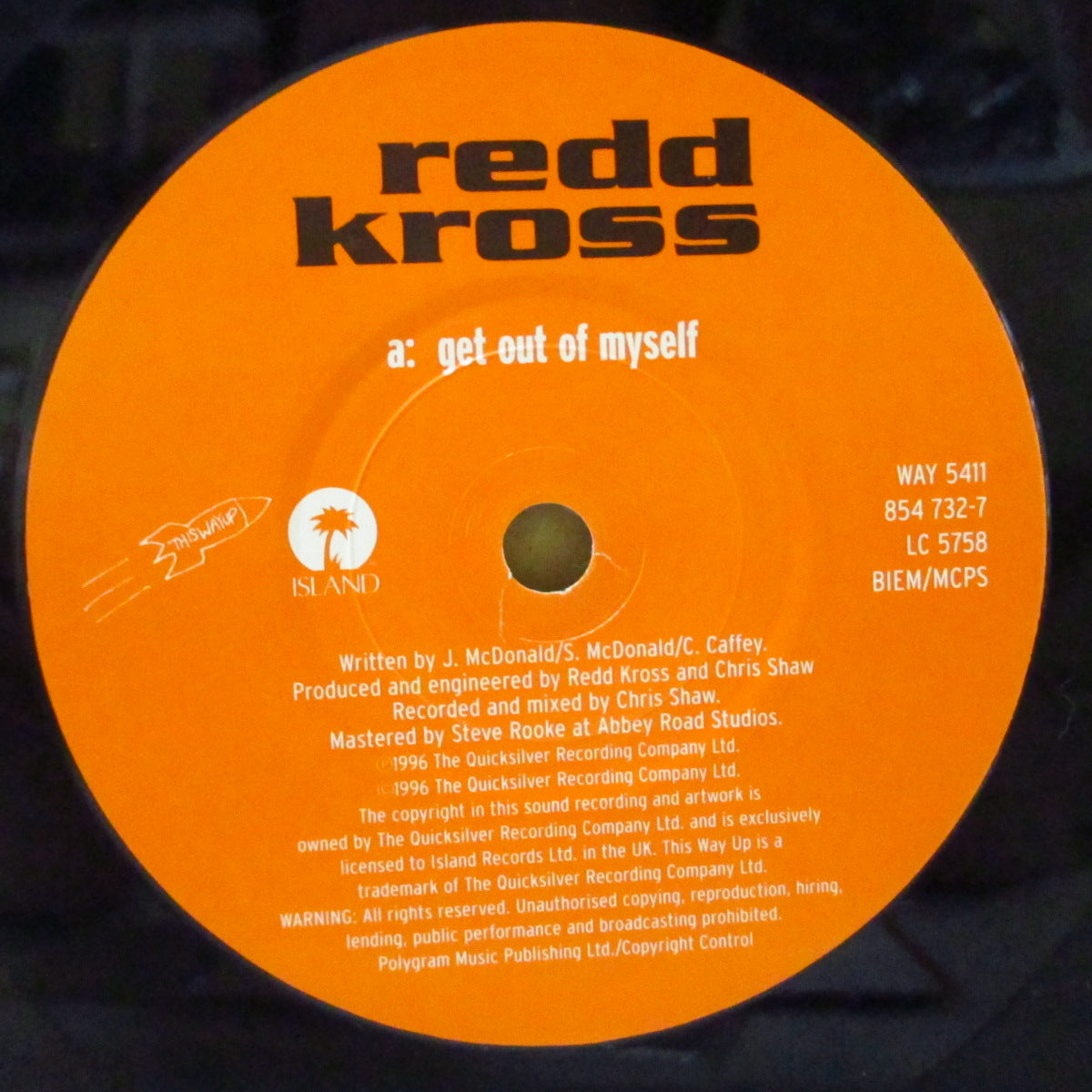 REDD KROSS (レッド・クロス) - Get Out Of Myself (UK オリジナル 7"+PS)