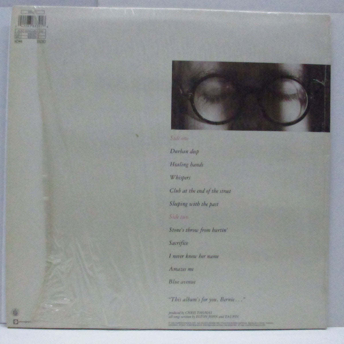 ELTON JOHN (エルトン・ジョン) - Sleeping With The Past (EU オリジナル LP+インナー/Stickered CVR)