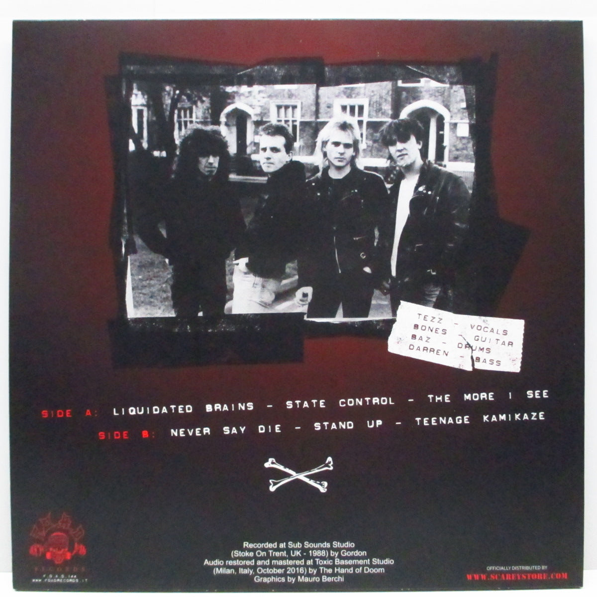 BROKEN BONES (ブロークン・ボーンズ) - Demo 1988 (Italy 100枚限定再発スプラッターヴァイナル 12"+インサート)