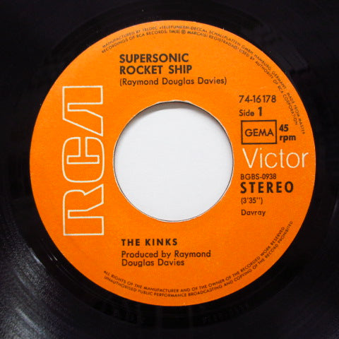 KINKS (キンクス) - Supersonic Rocket Ship (GERMAN オリジナル 7インチ+マットソフト紙ジャケ)