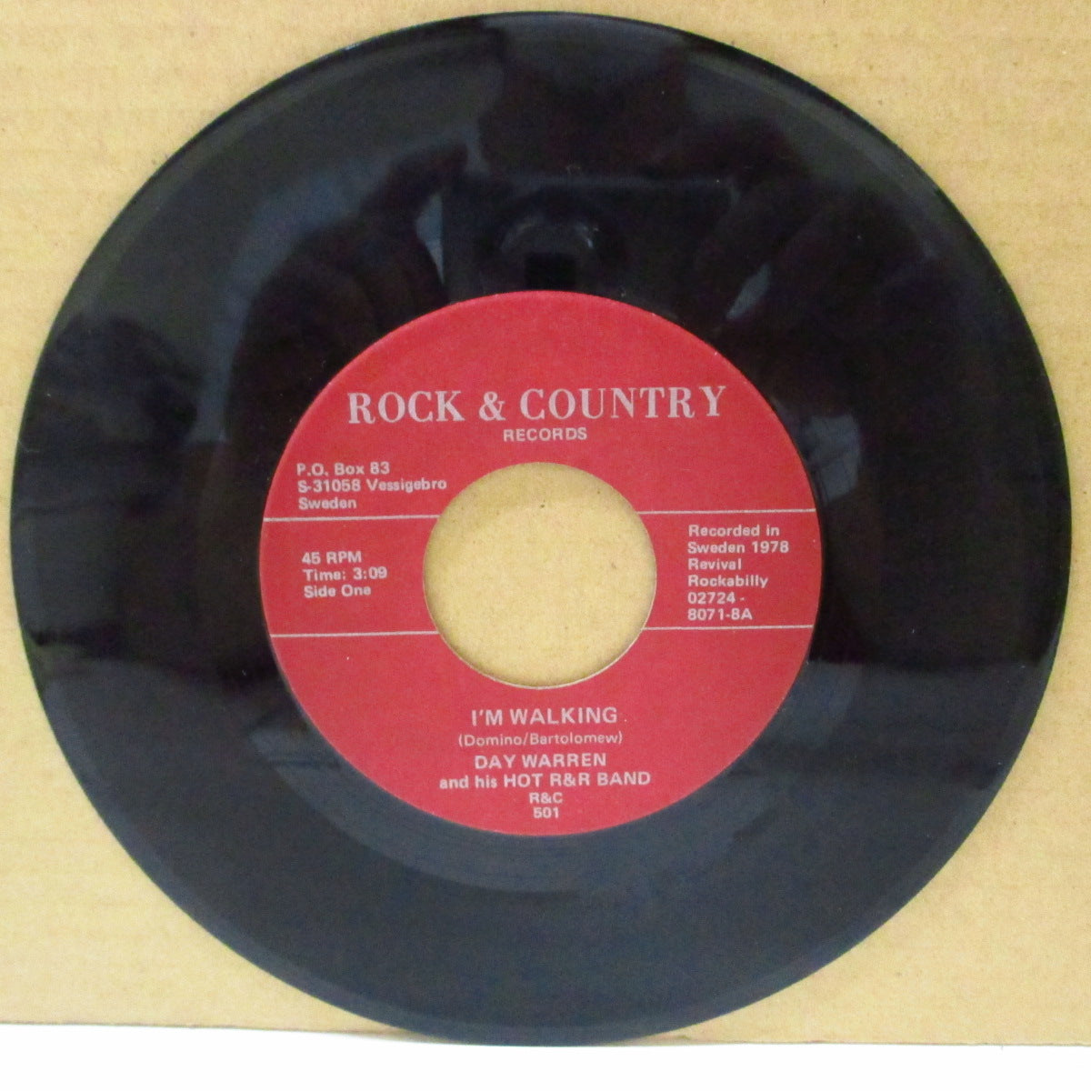 DAY WARREN AND HID R&R BAND (デイ・ウォーレン・アンド・ヒズ・R&R・バンド) - I'm Walking (Sweden オリジナル 7")