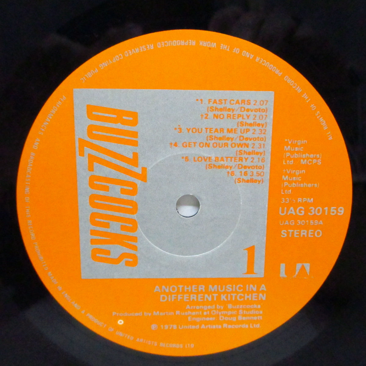 BUZZCOCKS (バズコックス) - Another Music In A Different Kitchen (UK オリジナル LP+ブラックインナー)