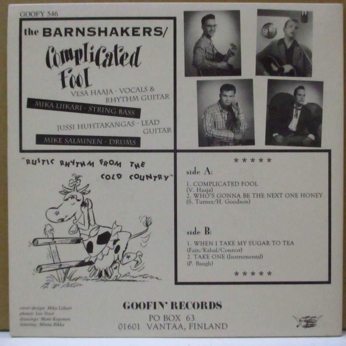 BARNSHAKERS, THE (ザ・バーンシェイカーズ) - Complicated Fool +3 (Finland オリジナル 7"+インサート)